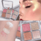 Four Color Face Highlighter Palette Natural Glow Shimmer Finish 2