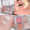Four Color Face Highlighter Palette Natural Glow Shimmer Finish 2