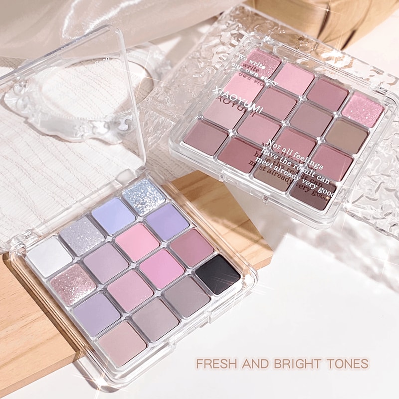 Sixteen Color Sunset Earth Tone Eyeshadow Palette Pearl And Matte 2