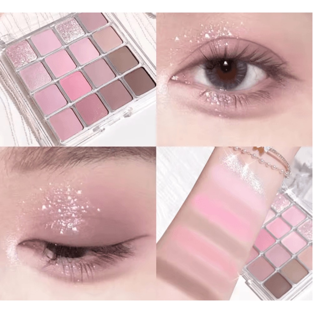 Sixteen Color Sunset Earth Tone Eyeshadow Palette Pearl And Matte 3