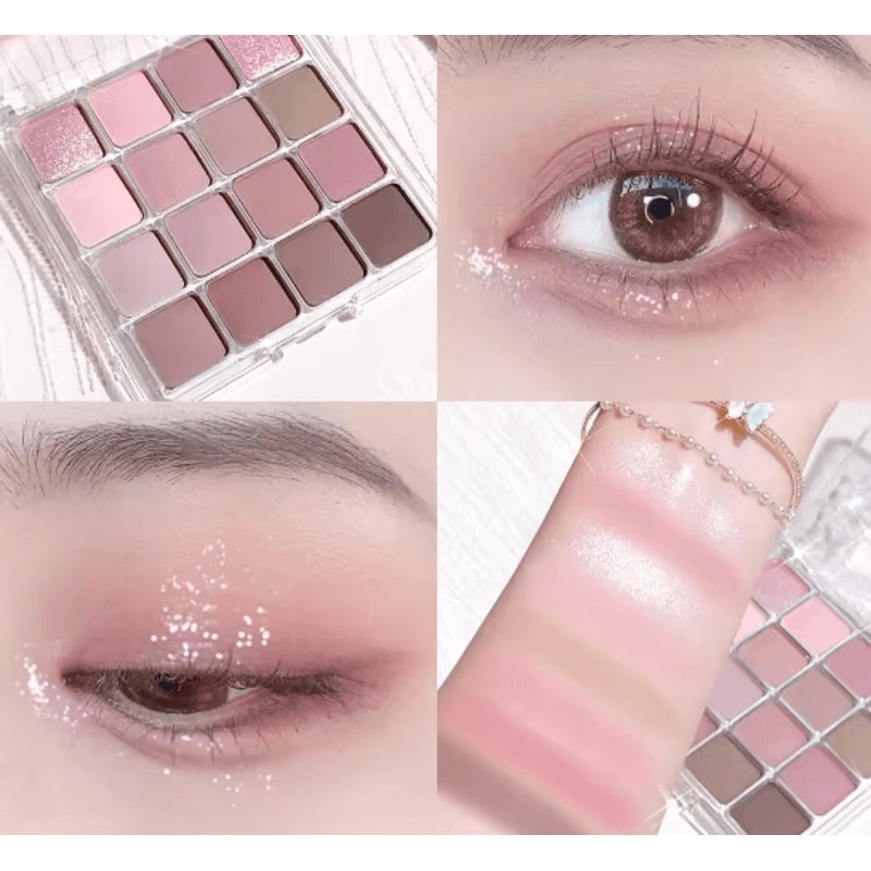 Sixteen Color Sunset Earth Tone Eyeshadow Palette Pearl And Matte 4