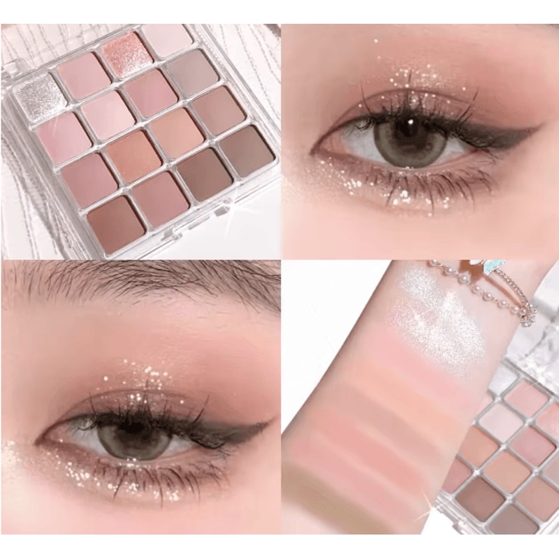 Sixteen Color Sunset Earth Tone Eyeshadow Palette Pearl And Matte 5