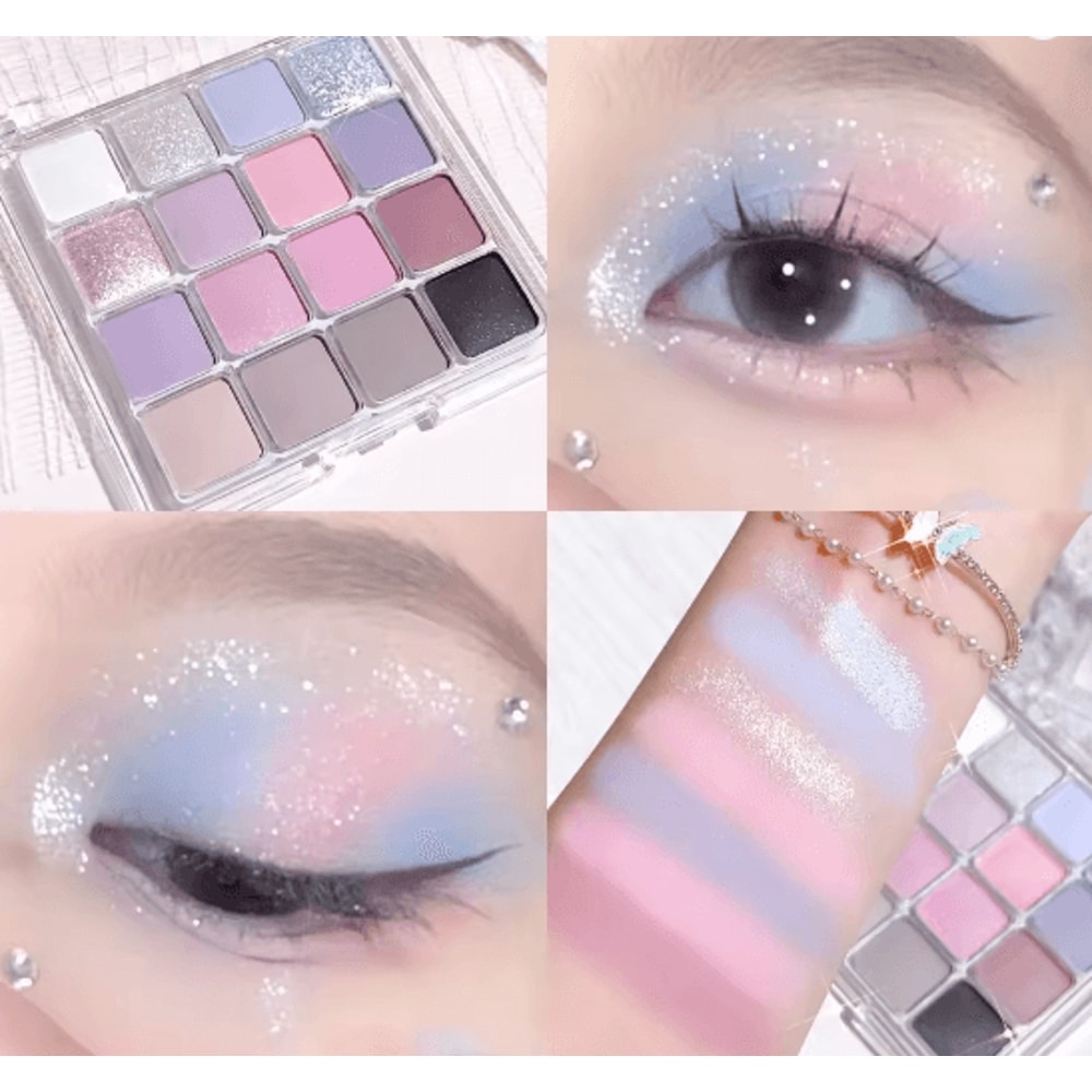 Sixteen Color Sunset Earth Tone Eyeshadow Palette Pearl And Matte 6