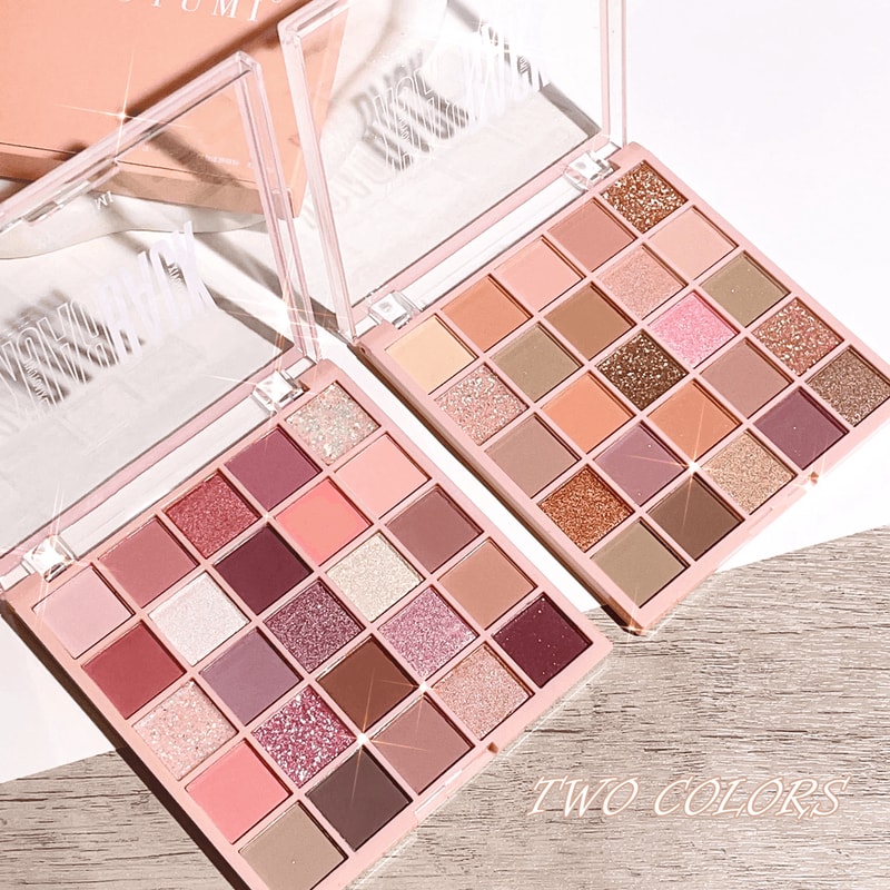 Twenty Five Color Milk Tea Eyeshadow Palette Soft Orange Brown Pearl Matte 2