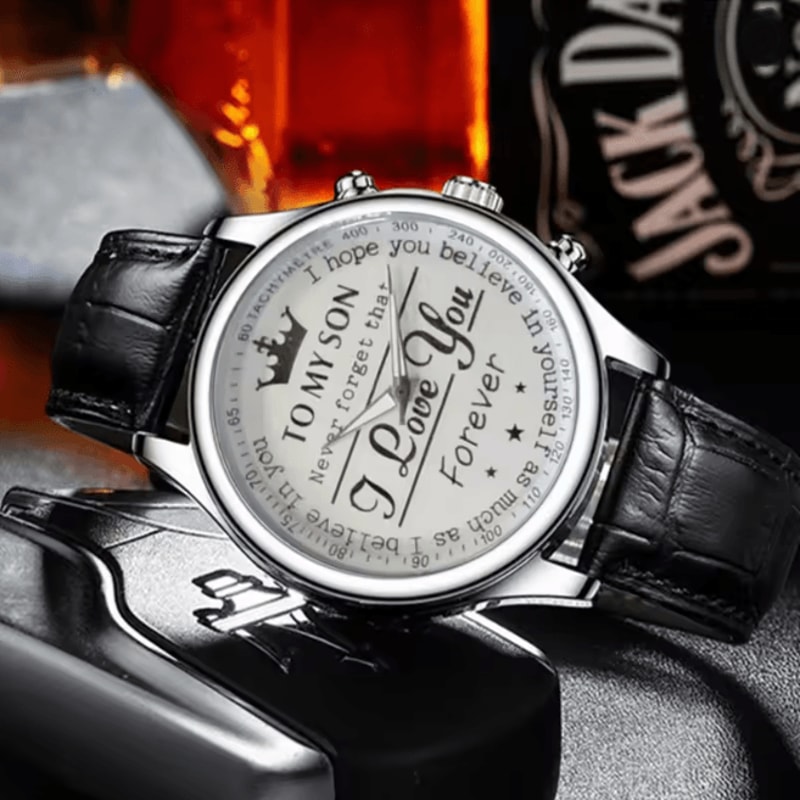 Classic Business Quartz Watch Crown Dial Mesh Strap 3