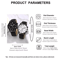 Couple Leather Quartz Watch Set Simple Casual Dial 3