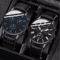 Couple Leather Quartz Watch Set Simple Casual Dial 4