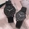 Couple Leather Quartz Watch Set Simple Casual Dial 6