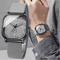 Square Silicone Quartz Watch Casual Sport Style 0