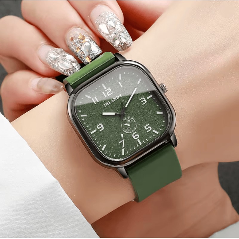 Square Silicone Quartz Watch Casual Sport Style 2