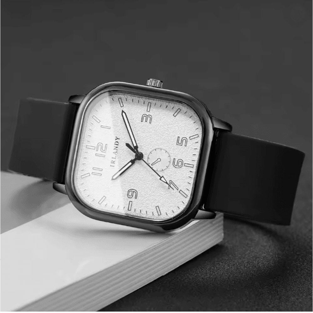 Square Silicone Quartz Watch Casual Sport Style 3