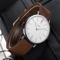 Mens Military Style Quartz Watch Genuine Leather Strap 1
