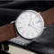 Mens Military Style Quartz Watch Genuine Leather Strap 2