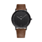 Mens Military Style Quartz Watch Genuine Leather Strap 10