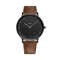 Mens Military Style Quartz Watch Genuine Leather Strap 10