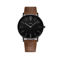 Mens Military Style Quartz Watch Genuine Leather Strap 7