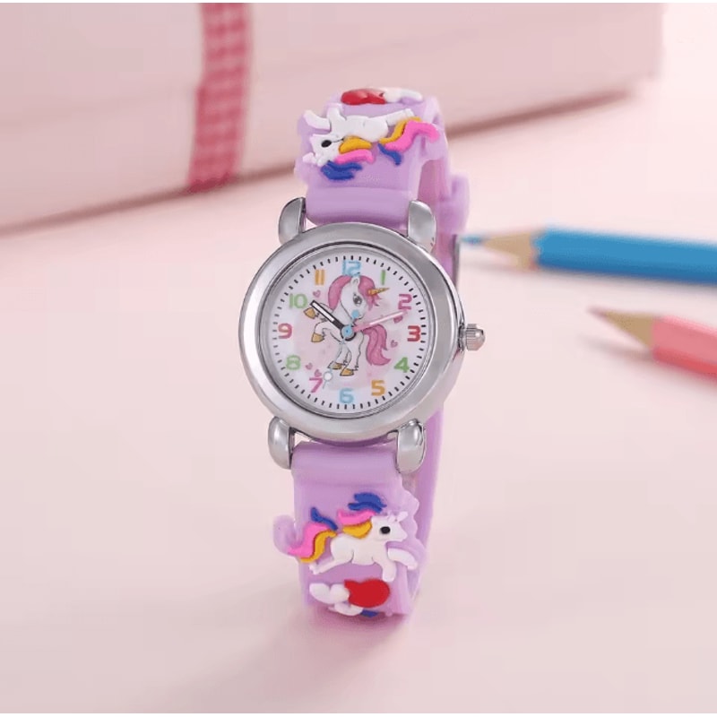 Colorful Unicorn Kids Quartz Watch Fun Cartoon Style 5