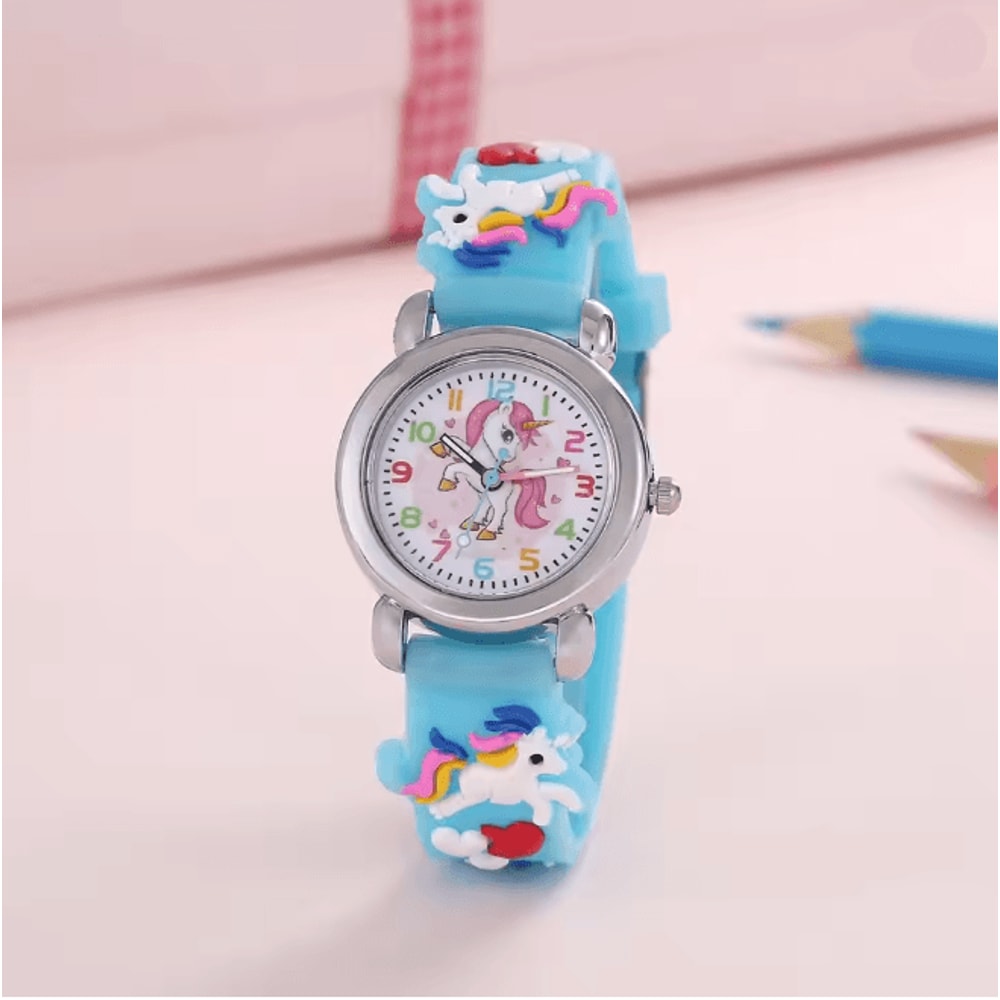 Colorful Unicorn Kids Quartz Watch Fun Cartoon Style 1