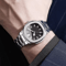Luxury Square Dial Mens Quartz Watch Stainless Steel Business Style 1
