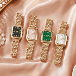 rectangle womens quartz watch elegant luxury analog style