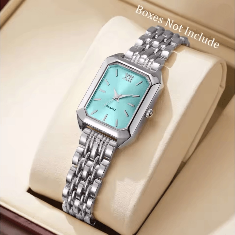 Rectangle Womens Quartz Watch Elegant Luxury Analog Style 9