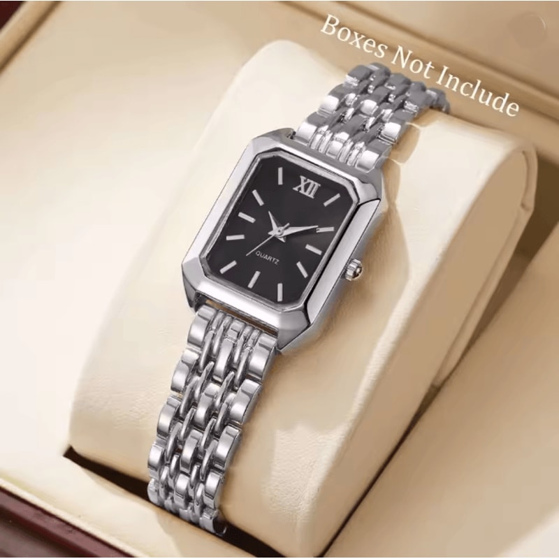 Rectangle Womens Quartz Watch Elegant Luxury Analog Style 12