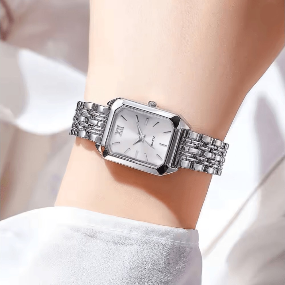 Rectangle Womens Quartz Watch Elegant Luxury Analog Style 2