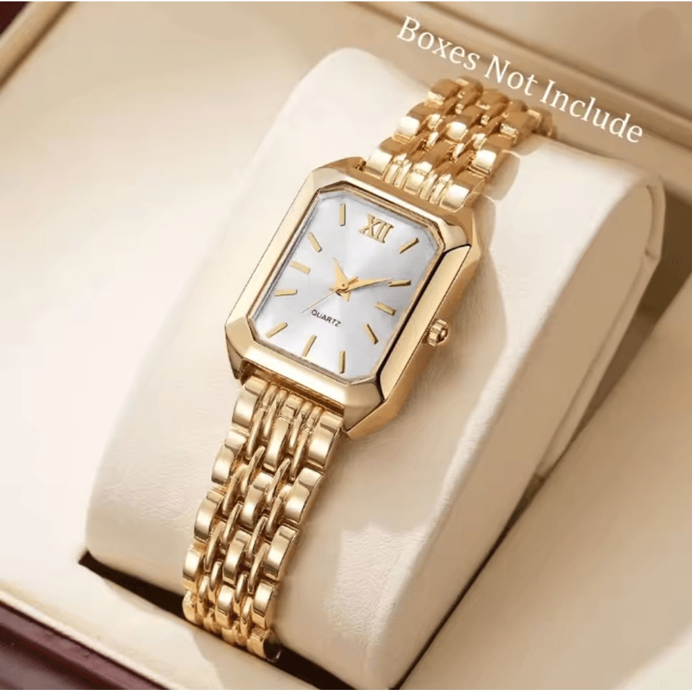Rectangle Womens Quartz Watch Elegant Luxury Analog Style 4