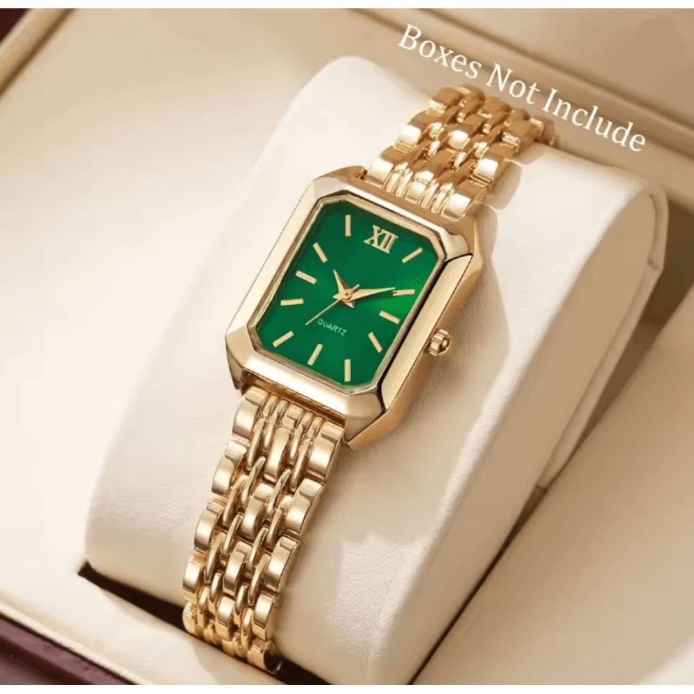Rectangle Womens Quartz Watch Elegant Luxury Analog Style 5