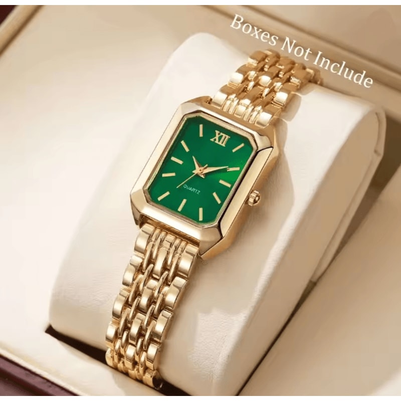 Rectangle Womens Quartz Watch Elegant Luxury Analog Style 5
