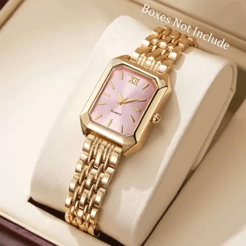 Rectangle Womens Quartz Watch Elegant Luxury Analog Style 7