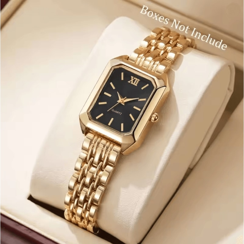 Rectangle Womens Quartz Watch Elegant Luxury Analog Style 8
