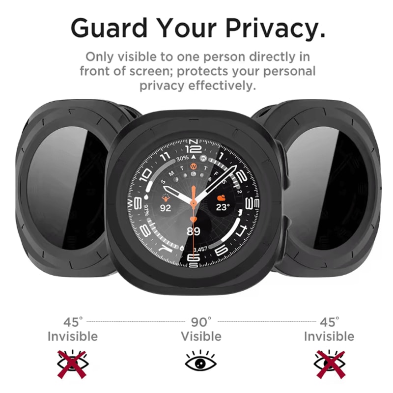 Privacy Case For Samsung Galaxy Watch Ultra 47mm Tempered Glass Cover 1