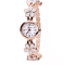 Luxury Flower Bracelet Womens Quartz Watch Rhinestone Small Dial 4