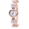 Luxury Flower Bracelet Womens Quartz Watch Rhinestone Small Dial 4