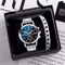 Mens Business Quartz Watch Steel Band Classic Style 5