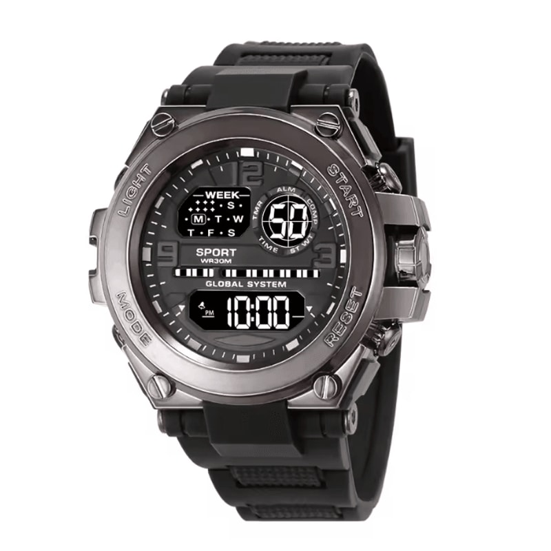 Mens Multifunction LED Sports Watch Waterproof Luminous 4