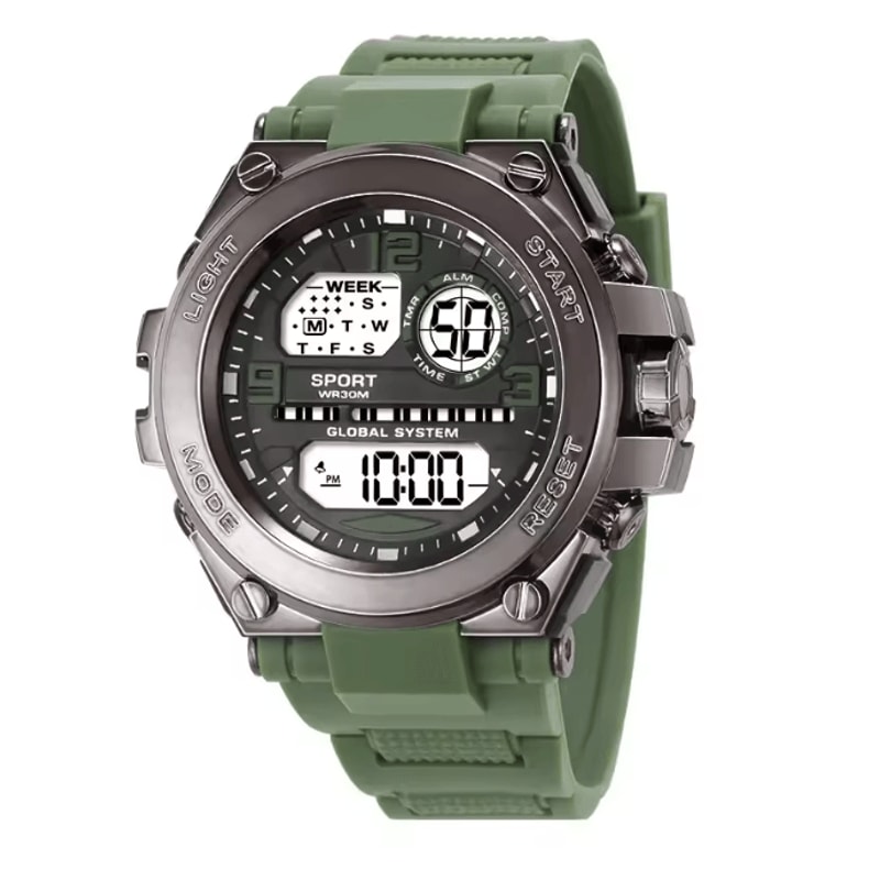 Mens Multifunction LED Sports Watch Waterproof Luminous 5