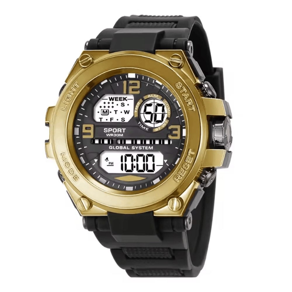 Mens Multifunction LED Sports Watch Waterproof Luminous 6