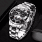 Mens Stainless Steel Quartz Watch Classic Analog Calendar 0