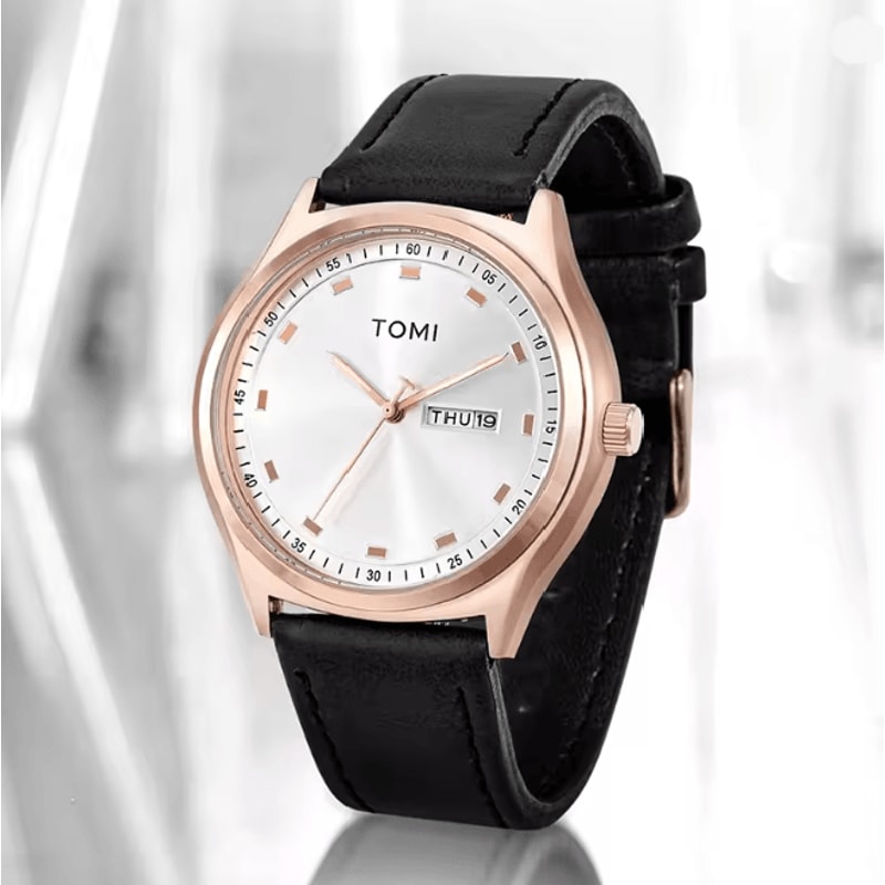 TOMI Minimalist Quartz Watch Business Casual Calendar Style 2