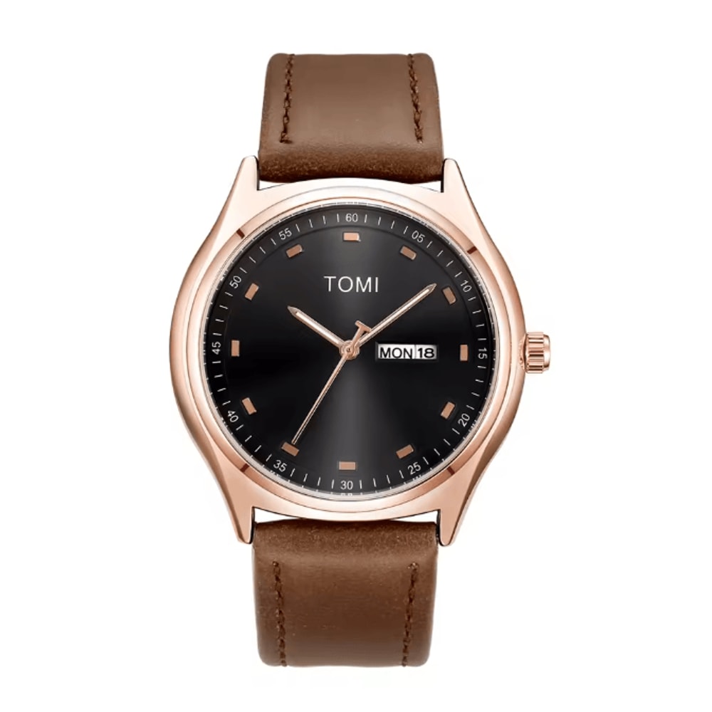 TOMI Minimalist Quartz Watch Business Casual Calendar Style 9