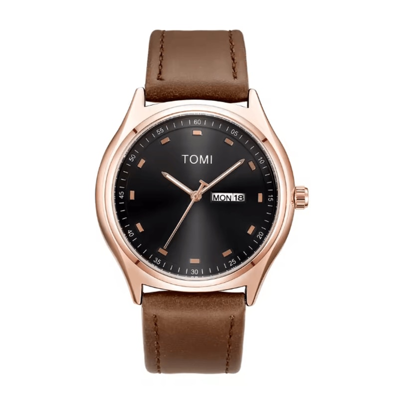 TOMI Minimalist Quartz Watch Business Casual Calendar Style 9