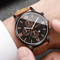 Mens Roman Dial Quartz Watch Leather Band Business Style 2