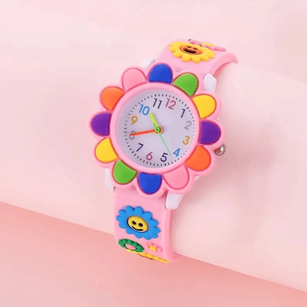 Kids Cartoon Silicone Quartz Watch 3D Strap Learning Style 2
