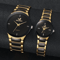 Couple Stainless Steel Quartz Watch Set Classic Analog Style 0