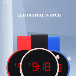 simple digital led watch silicone strap casual sport style