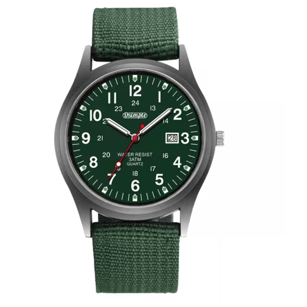 Mens Military Quartz Watch Luminous Nylon Strap Calendar Style 6