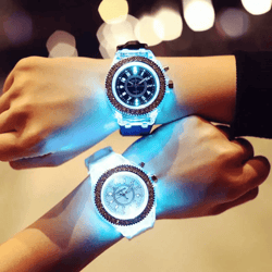 led flash luminous silicone watch for kids and adults