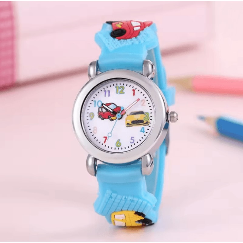 Kids Cartoon Car Quartz Watch Colorful Learning Style 2